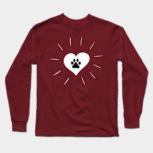 Heart with paw print Long Sleeve T-Shirt